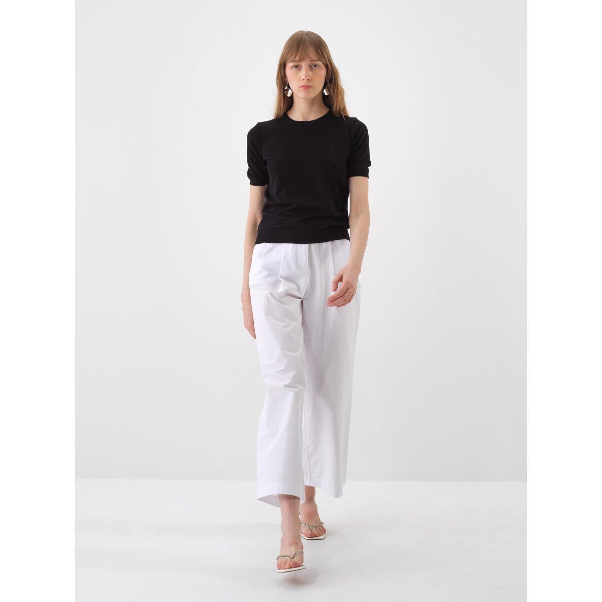 Base Fitted Knit T-Shirt - IVAH