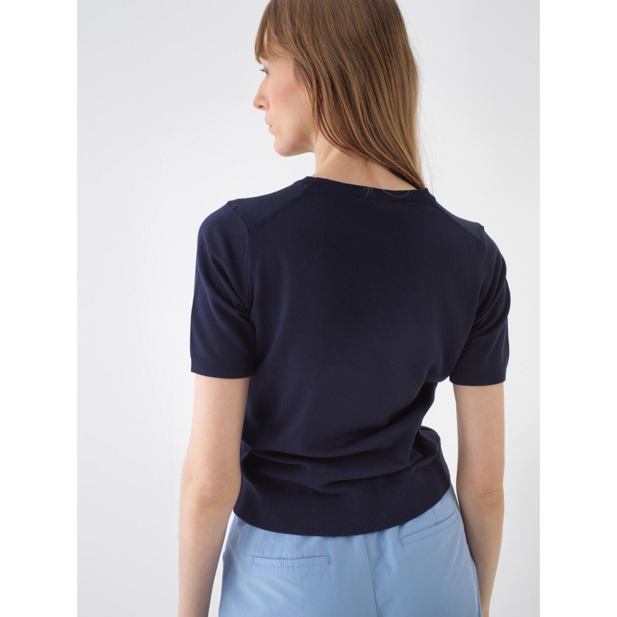 Base Fitted Knit T-Shirt - IVAH