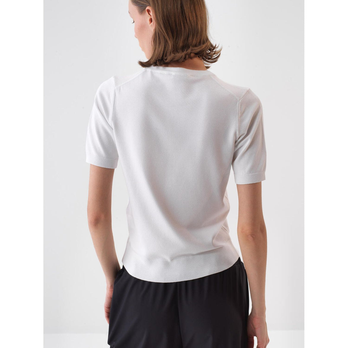 Base Fitted Knit T-Shirt - IVAH